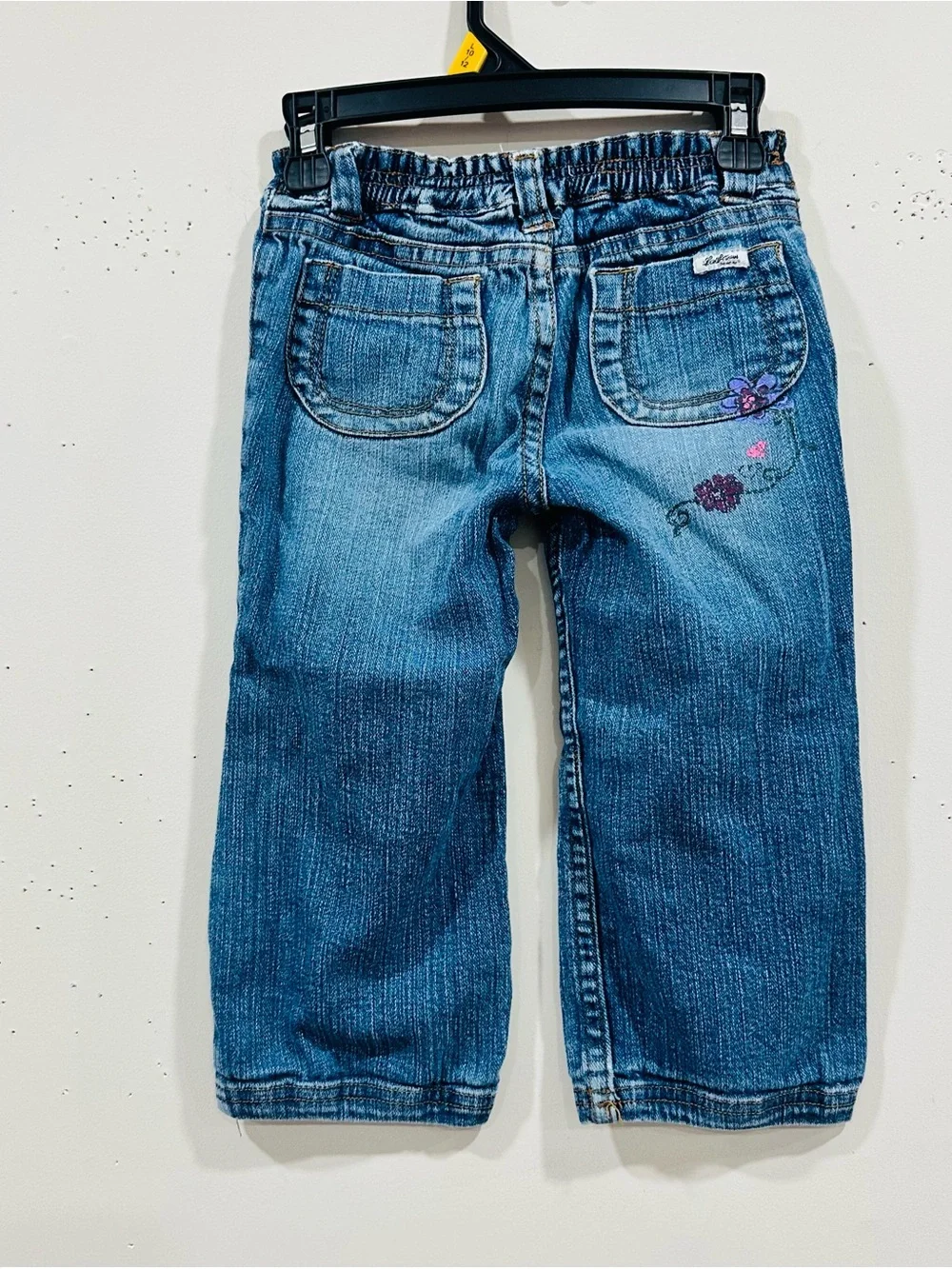Vintage Y2K Kids Girls Levi Strauss Embroidered Flower Flare Jeans - Size‎ 3T